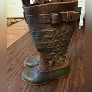 Sperry Brown and Olive Winter Boots